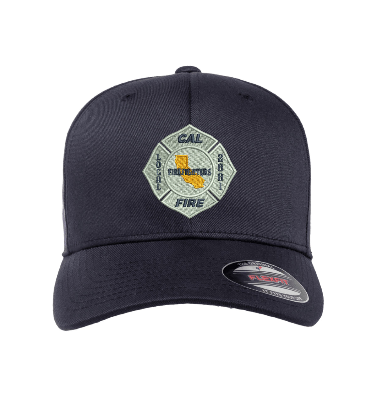 CAL FIRE Flexfit 6277 Stretch-Fit hat, CAL FIRE Local 2881 union maltese