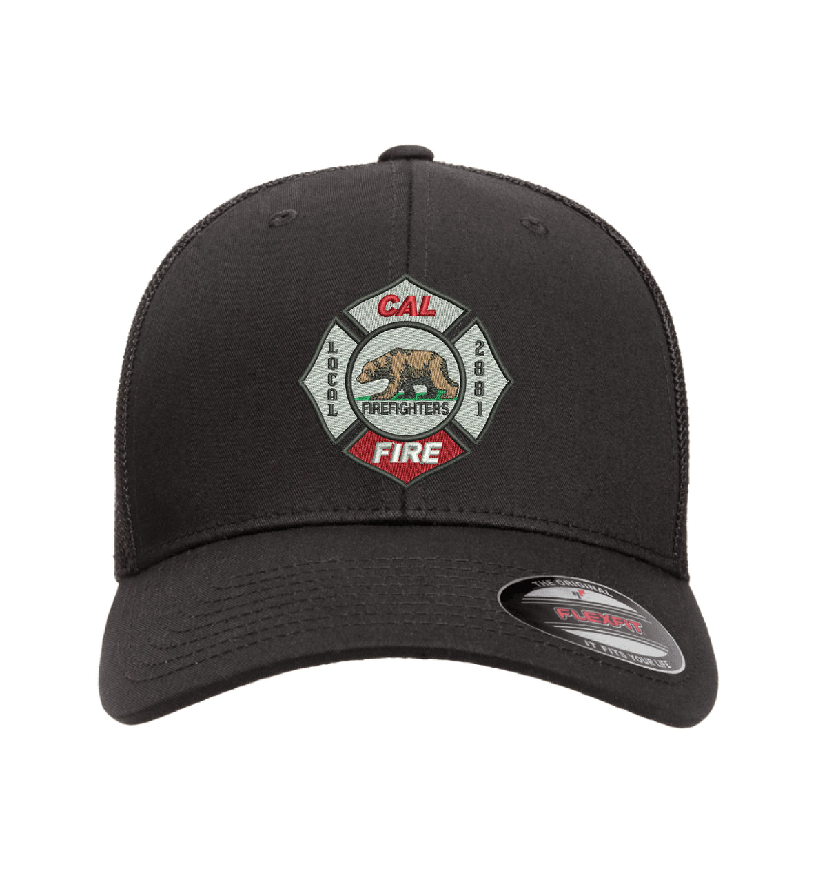 CAL FIRE Flexfit 6511 Mesh-Back hat, CAL FIRE Local 2881 union maltese