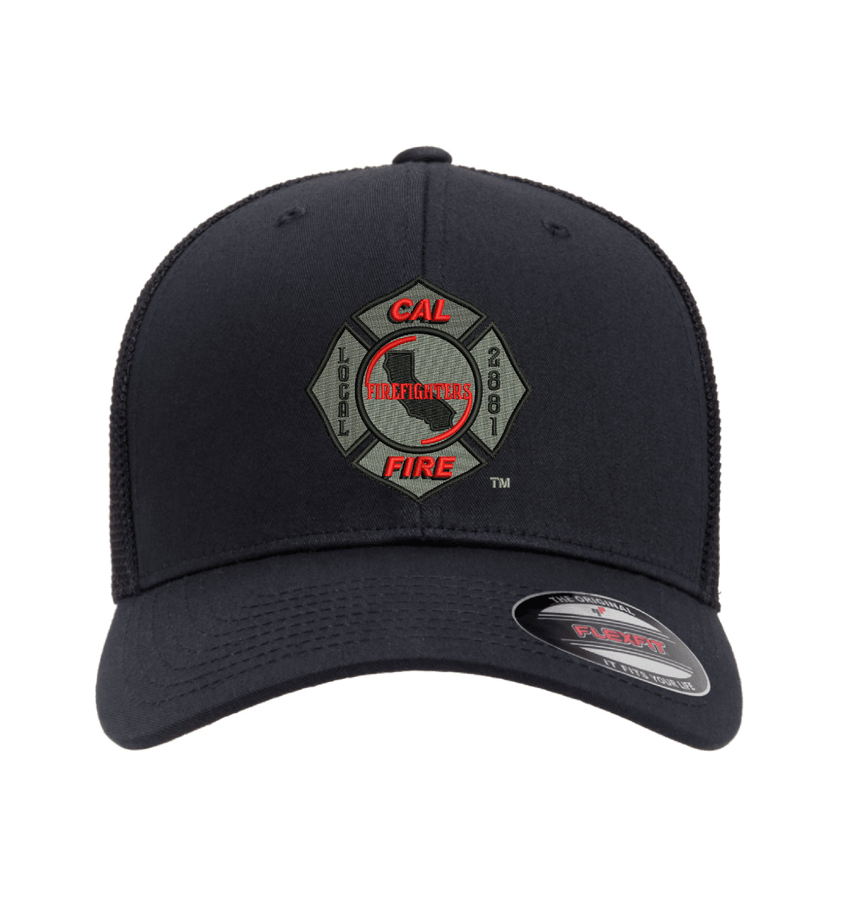 CAL FIRE Flexfit 6511 Mesh-Back hat, CAL FIRE Local 2881 union maltese