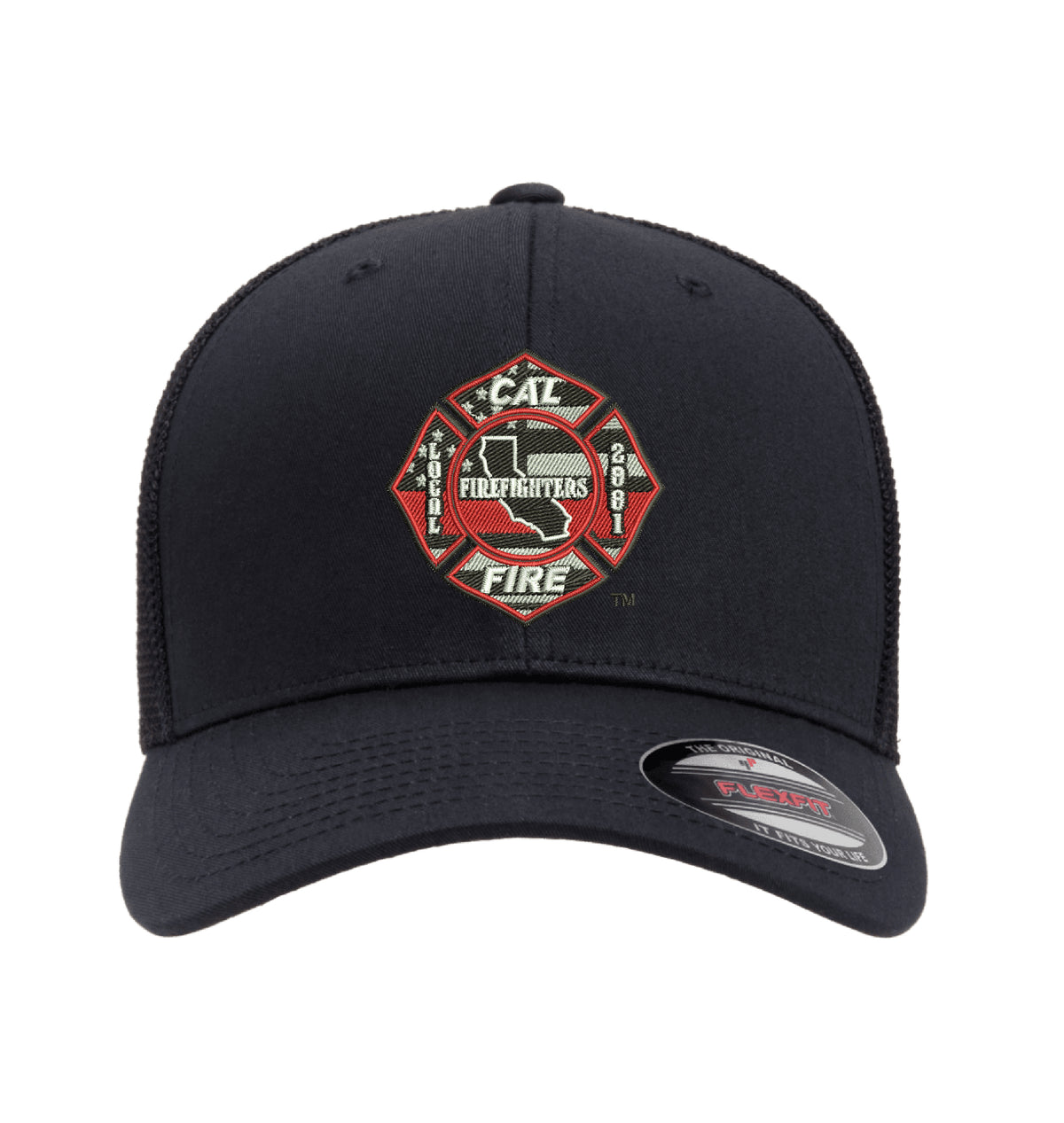 CAL FIRE Flexfit 6511 Mesh-Back hat, CAL FIRE Local 2881 union maltese
