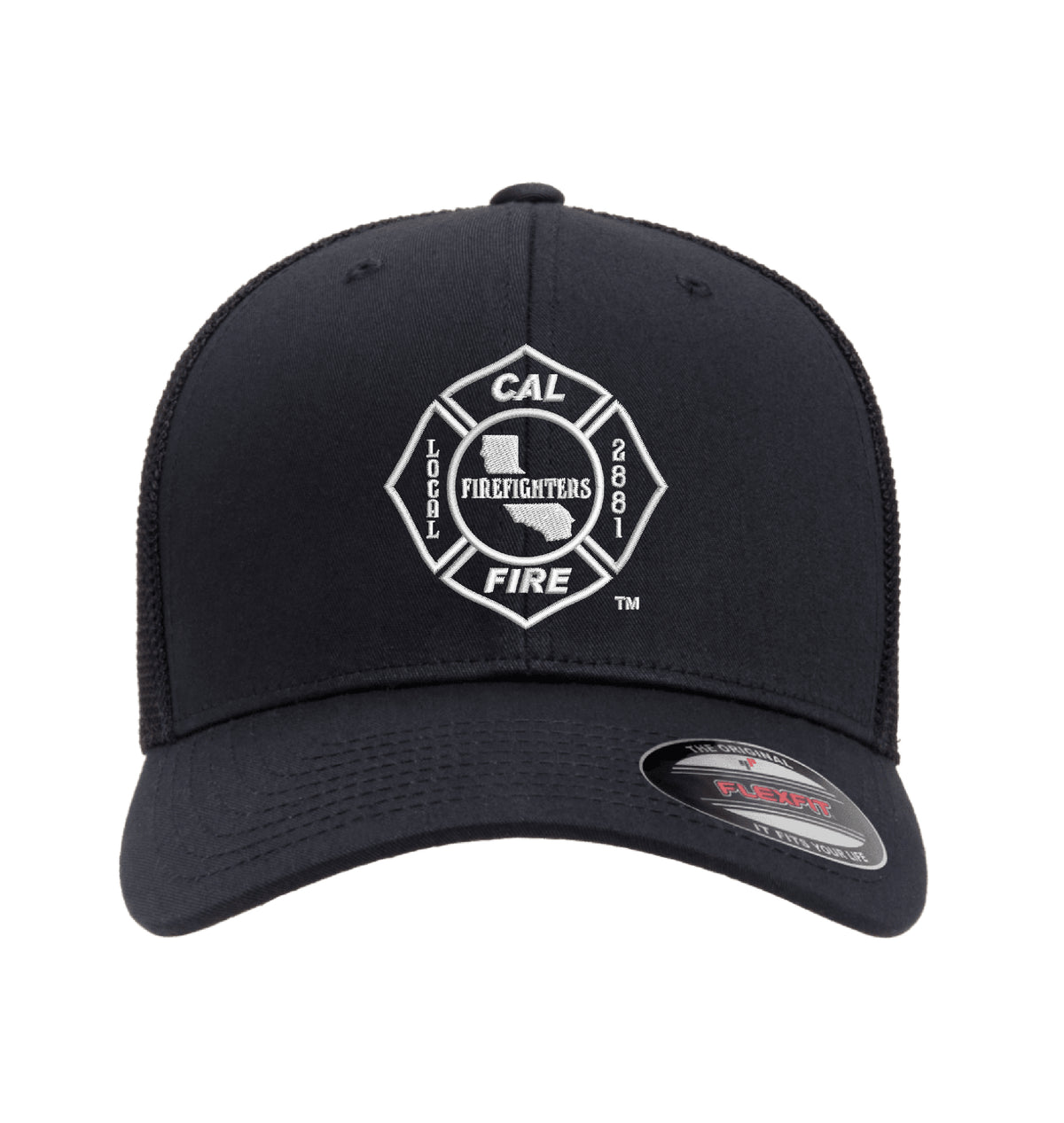 CAL FIRE Flexfit 6511 Mesh-Back hat, CAL FIRE Local 2881 union maltese