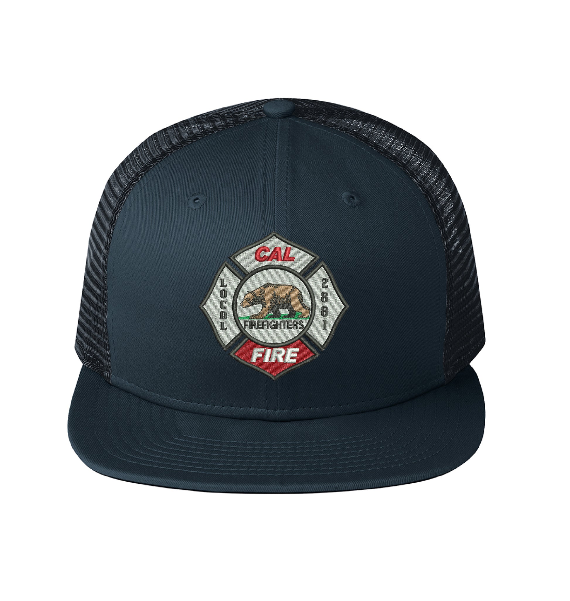 CAL FIRE New Era 403 Mesh Snapback hat, CAL FIRE Local 2881 union maltese