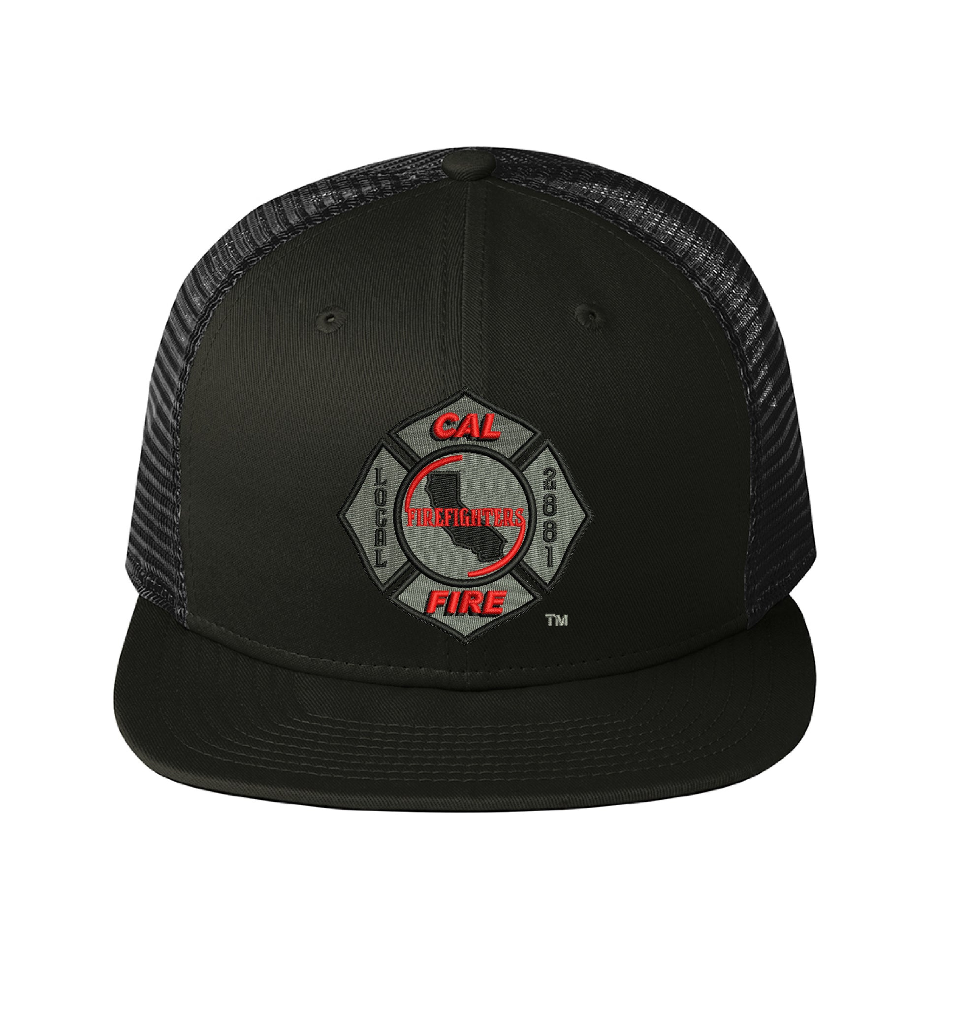 CAL FIRE New Era 403 Mesh Snapback hat, CAL FIRE Local 2881 union maltese