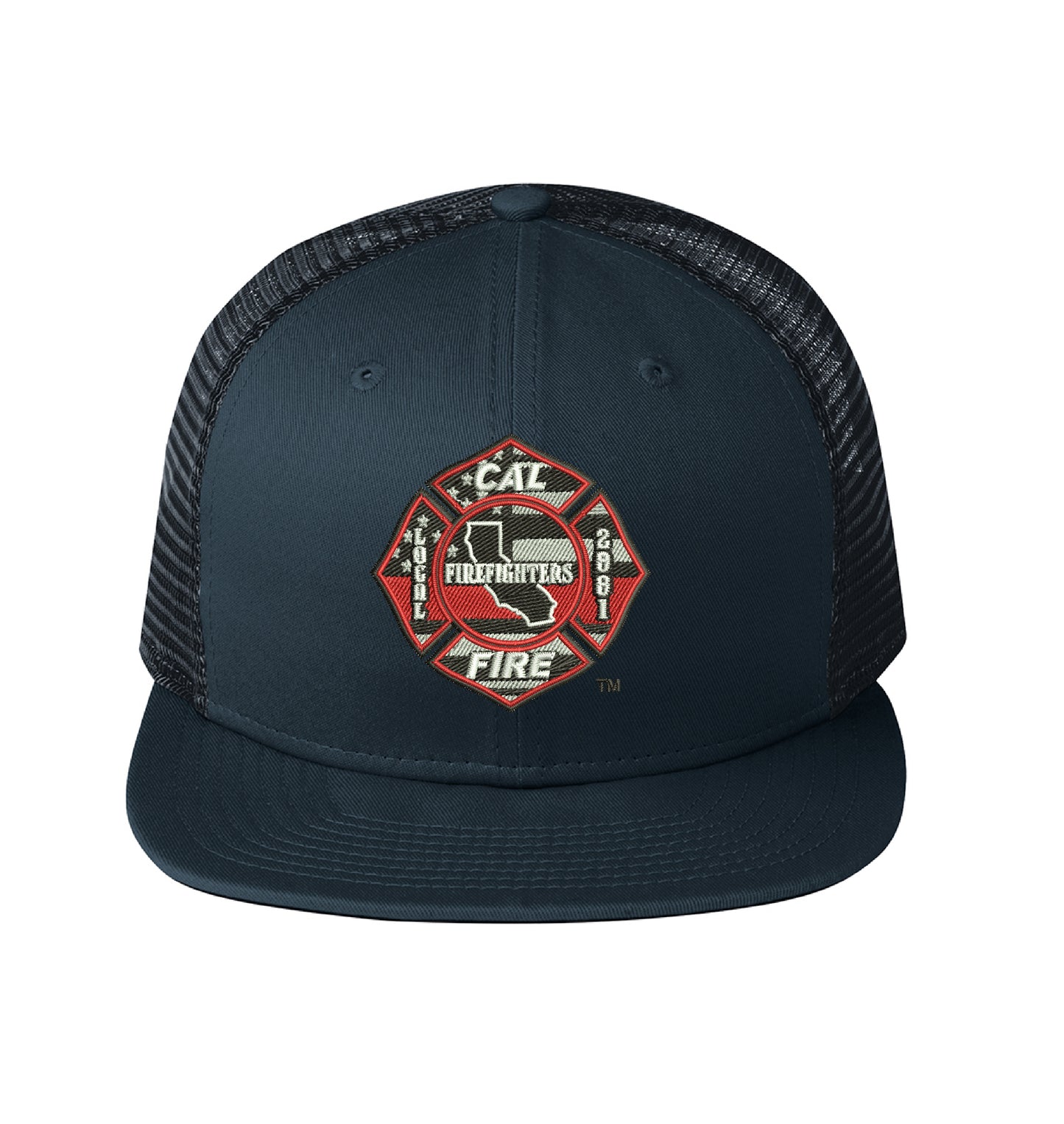 CAL FIRE New Era 403 Mesh Snapback hat, CAL FIRE Local 2881 union maltese