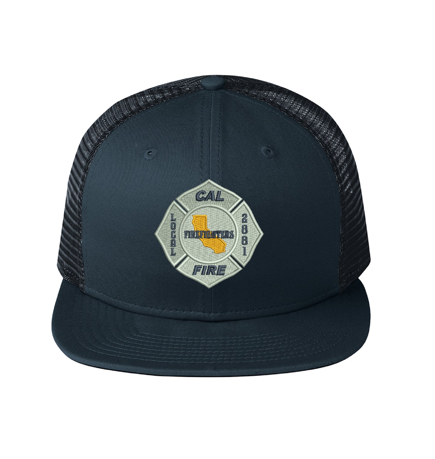 CAL FIRE New Era 403 Mesh Snapback hat, CAL FIRE Local 2881 union maltese