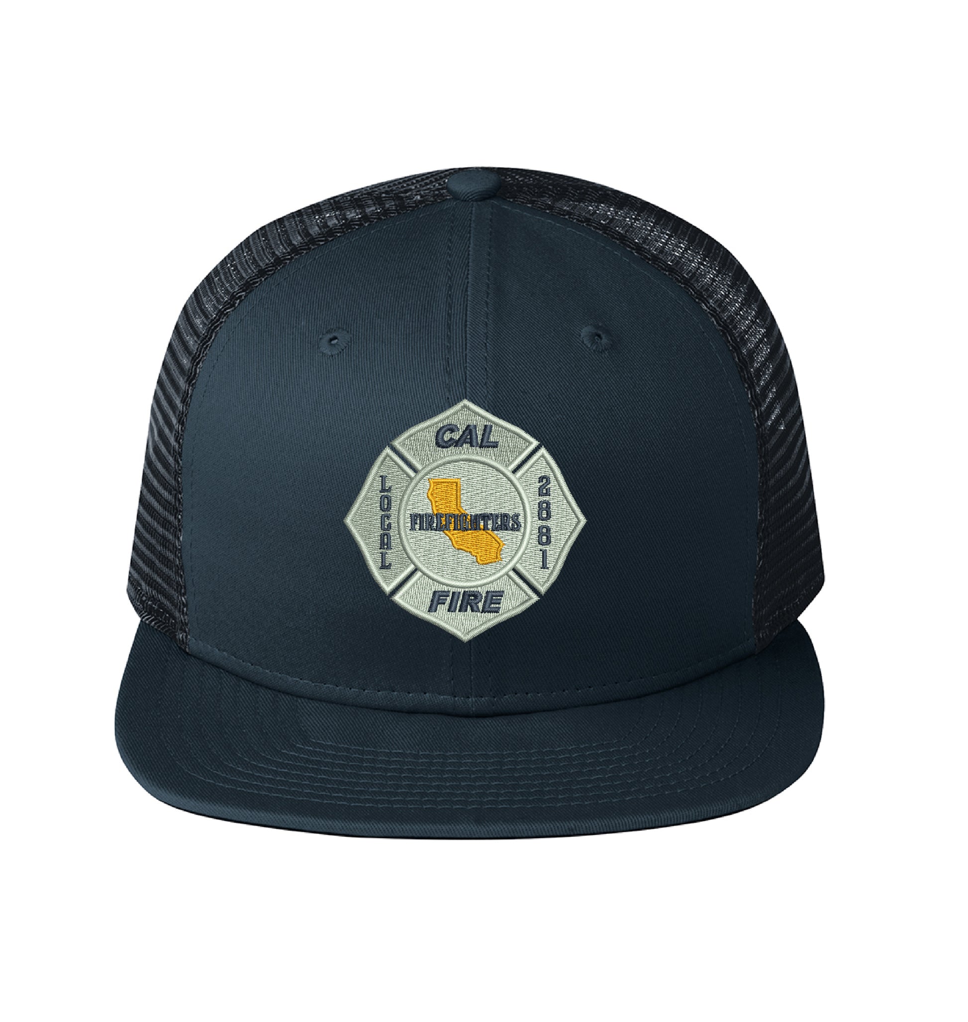 CAL FIRE New Era 403 Mesh Snapback hat, CAL FIRE Local 2881 union maltese