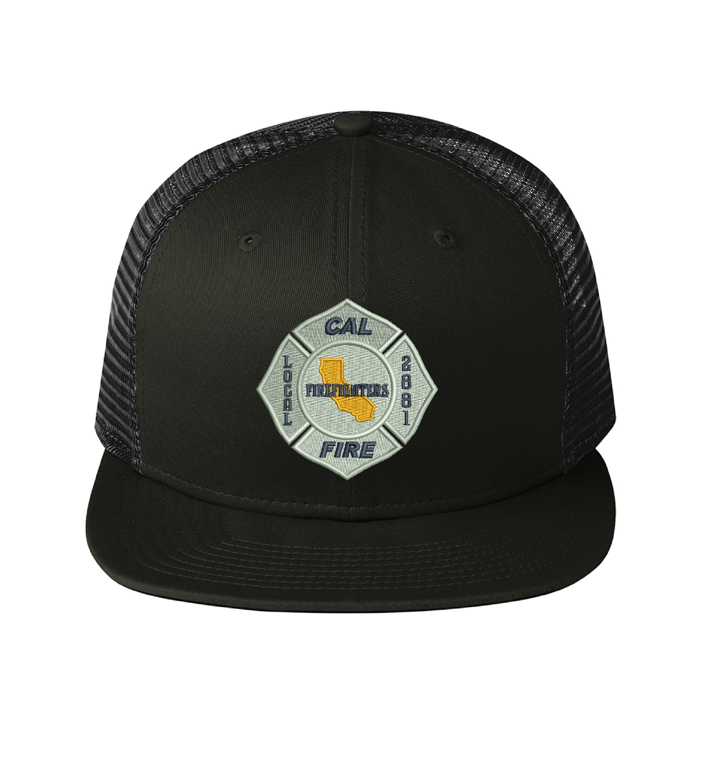 CAL FIRE New Era 403 Mesh Snapback hat, CAL FIRE Local 2881 union maltese