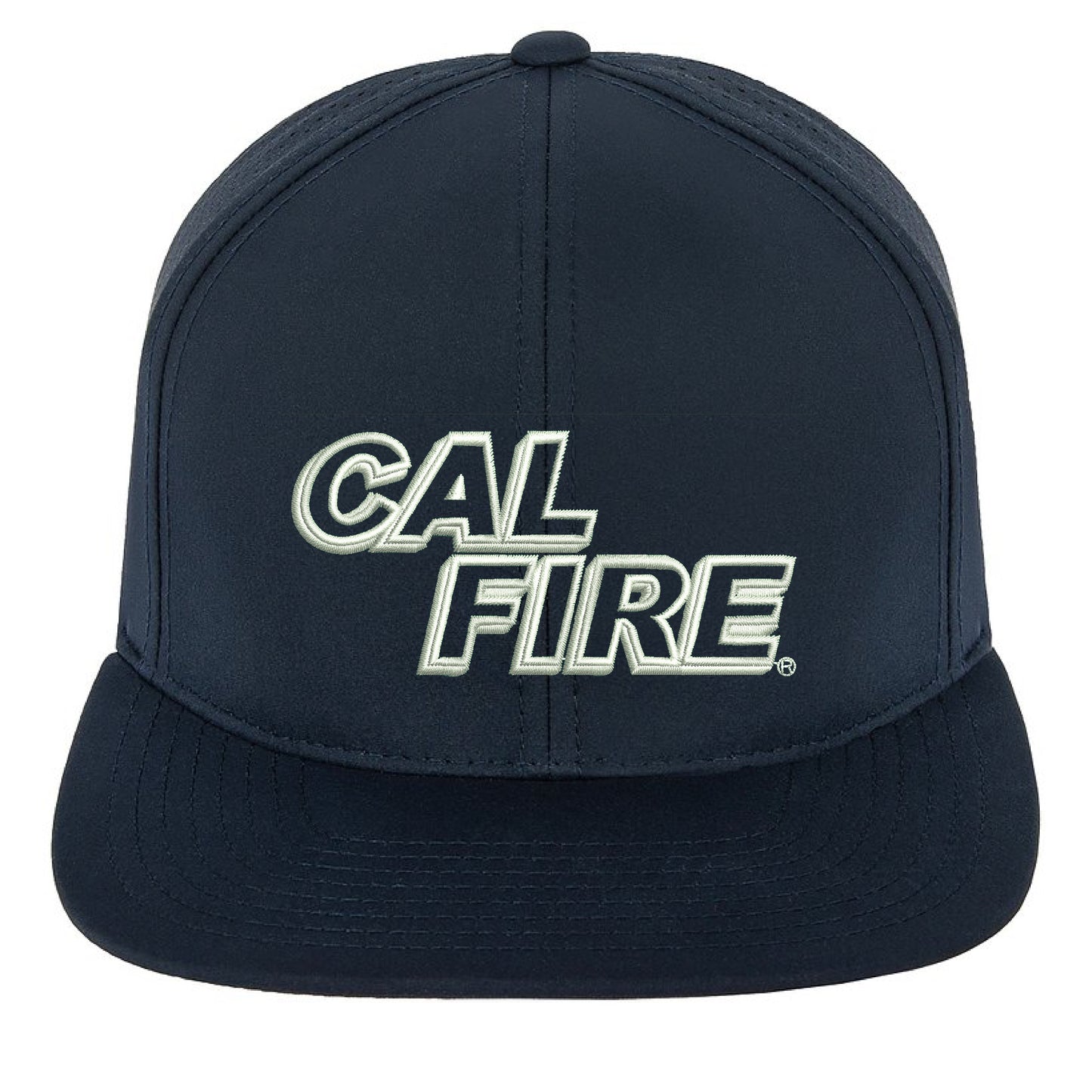 CAL FIRE 2hot Brigade Vented Flat Bill hat, CAL FIRE white text