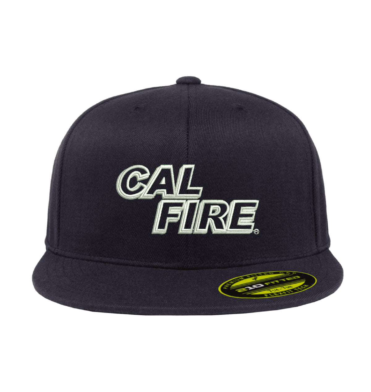 CAL FIRE Flexfit 210 Flat Bill hat, CAL FIRE white text