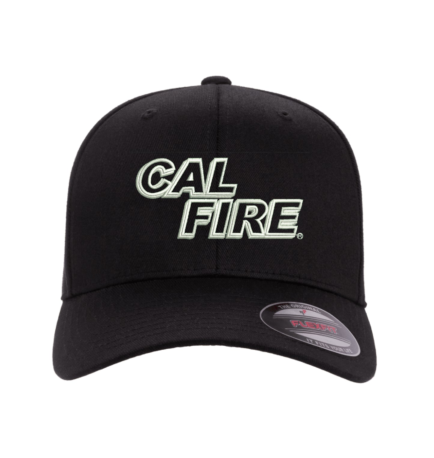 CAL FIRE Flexfit 6277 Stretch-Fit hat, CAL FIRE white text
