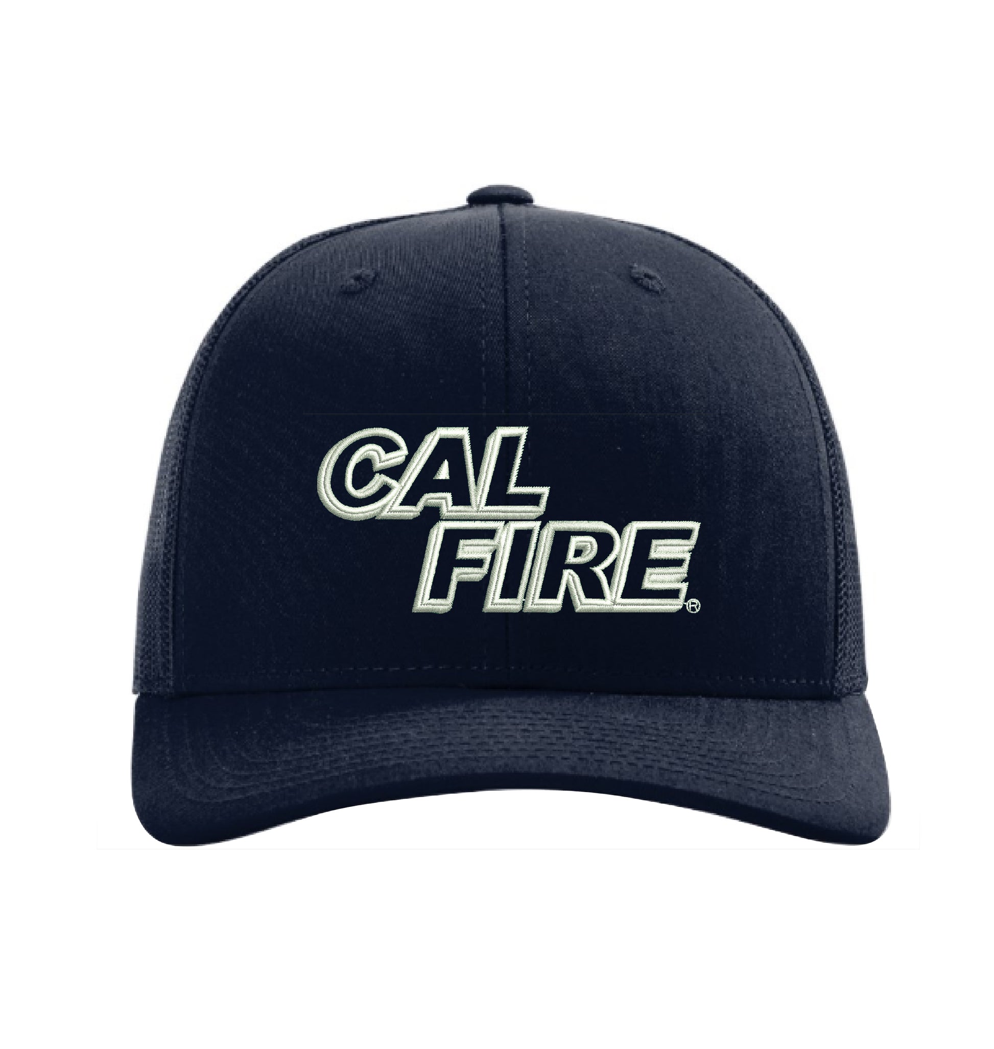 CAL FIRE Richardson 112 Trucker hat, CAL FIRE white text