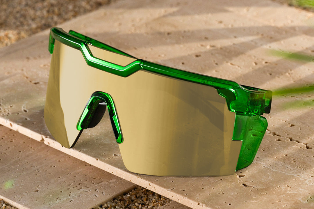Heat Wave Visual Future Tech Cycad Green sunglasses view 5