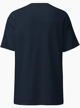 Navy Pro Club heavyweight CAL FIRE short-sleeve t-shirt, front flat-lay view.