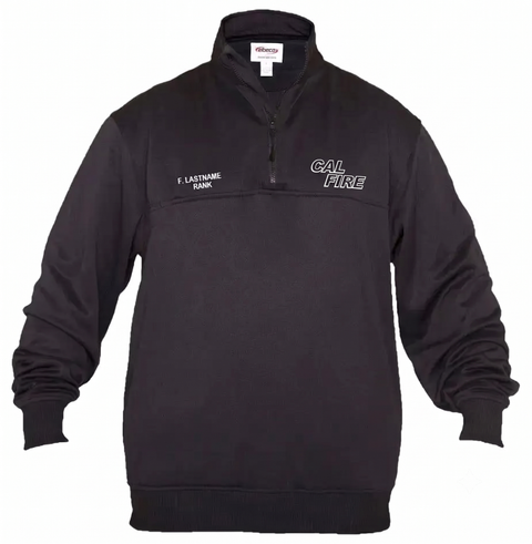 CAL FIRE Elbeco Quarter Zip Job Shirt - White Text