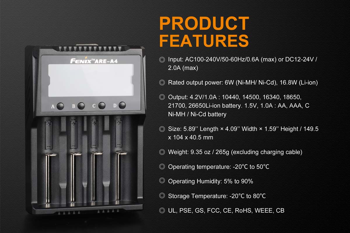 ARE-A4 Battery Charger and 2600 Battery Bundle