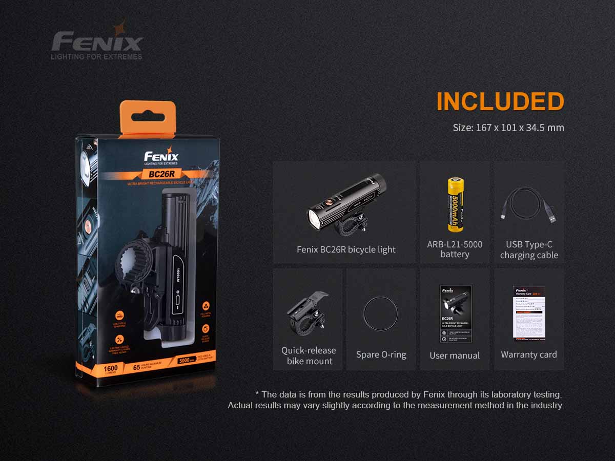 Fenix BC26R Rechargeable Bike Light Promo Pack