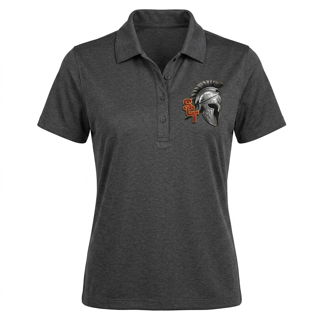 Siskiyou Trojans siskiyou trojans ladies performance sport shirt Dark Gray front