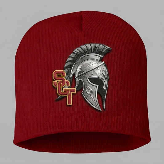 Siskiyou Trojans siskiyou trojans short beanie Crimson front