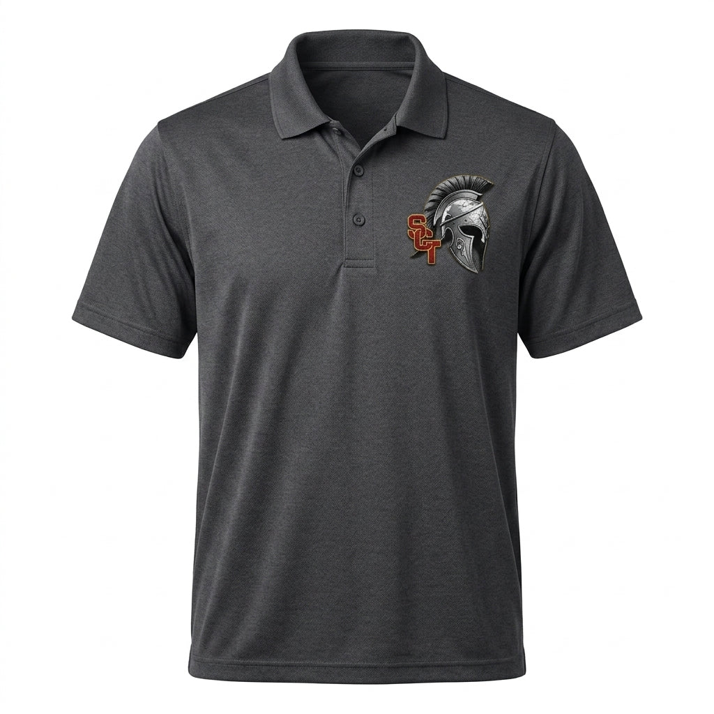 Siskiyou Trojans siskiyou trojans mens performance sport shirt Dark Gray front