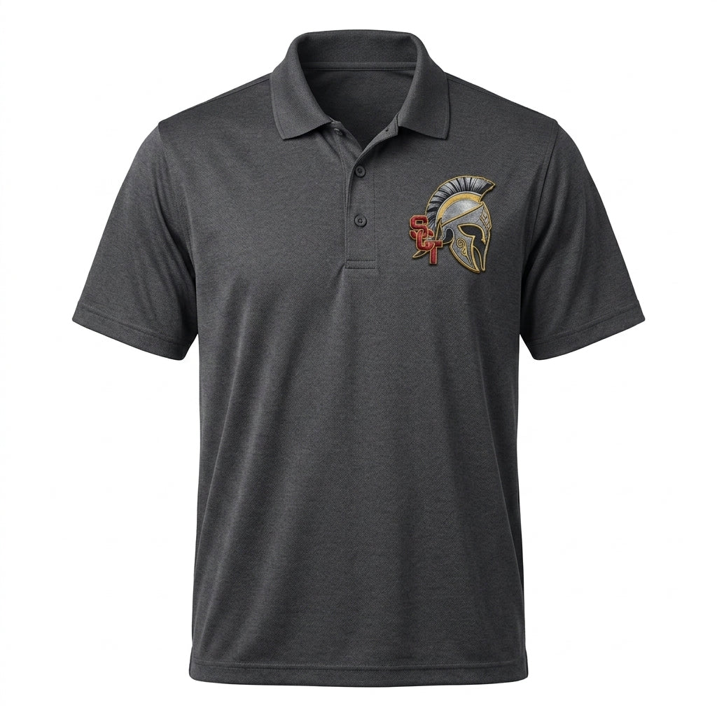Siskiyou Trojans siskiyou trojans mens performance sport shirt Dark Gray front