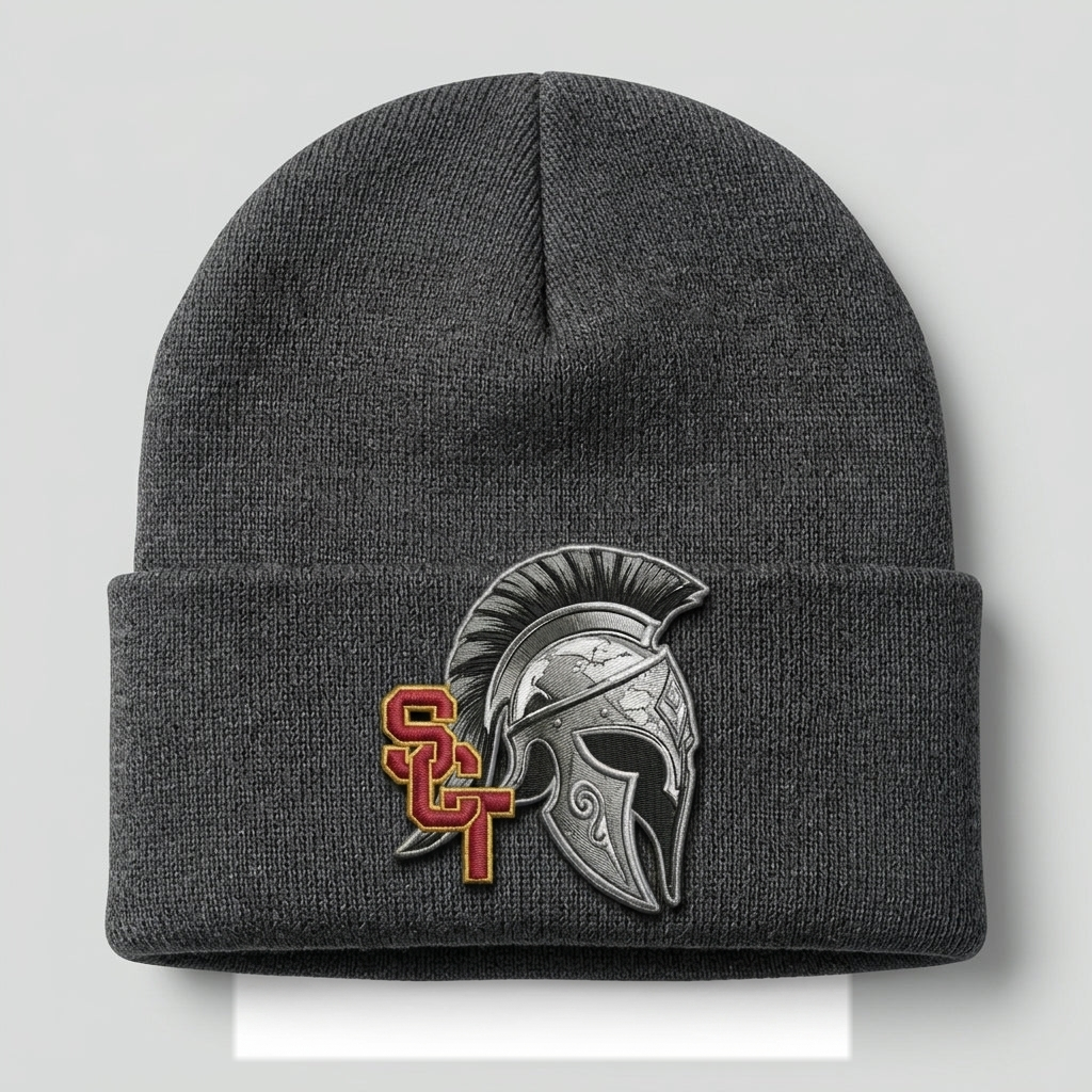 Siskiyou Trojans siskiyou trojans long beanie Dark Gray front