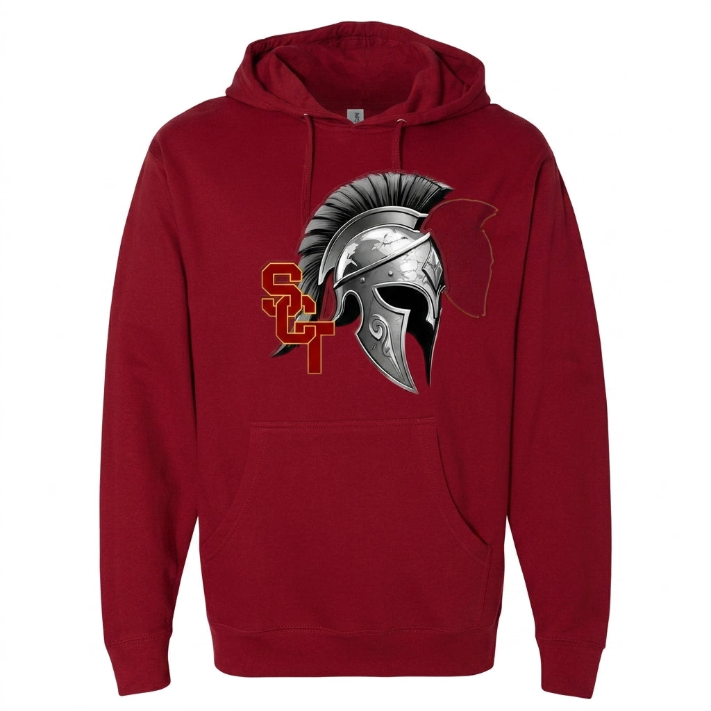 Siskiyou Trojans siskiyou trojans midweight pullover hoodie Crimson front