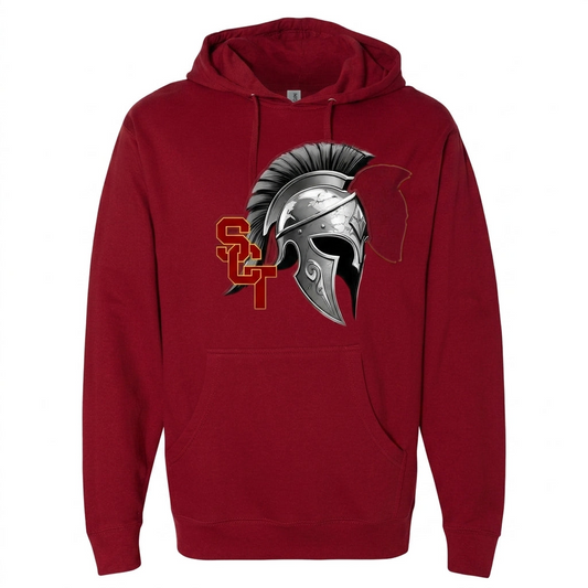 Siskiyou Trojans siskiyou trojans midweight pullover hoodie Crimson front
