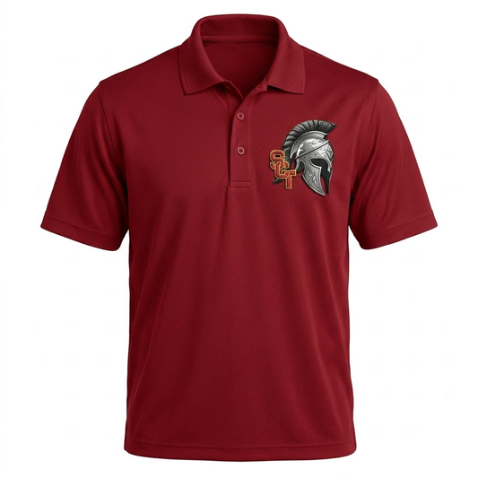 Siskiyou Trojans siskiyou trojans mens performance sport shirt Crimson front