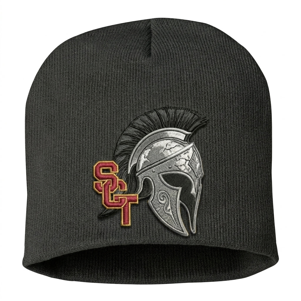 Siskiyou Trojans siskiyou trojans short beanie Dark Gray front