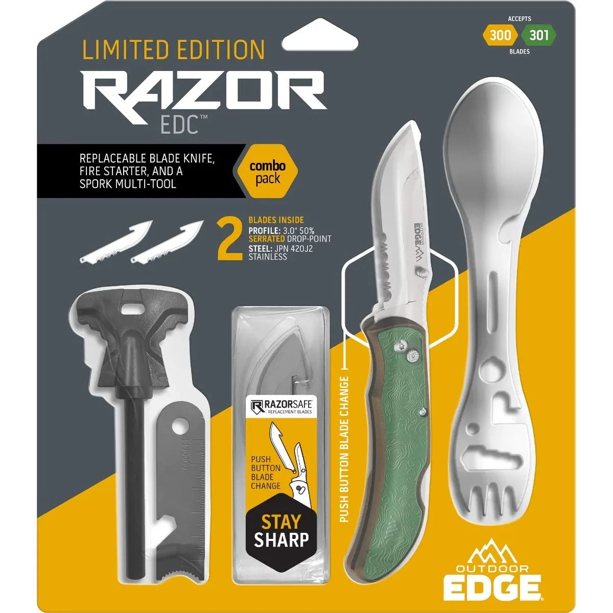 Outdoor Edge® Limited Edition Razor EDC Lite By Outdoor Edge® – Green