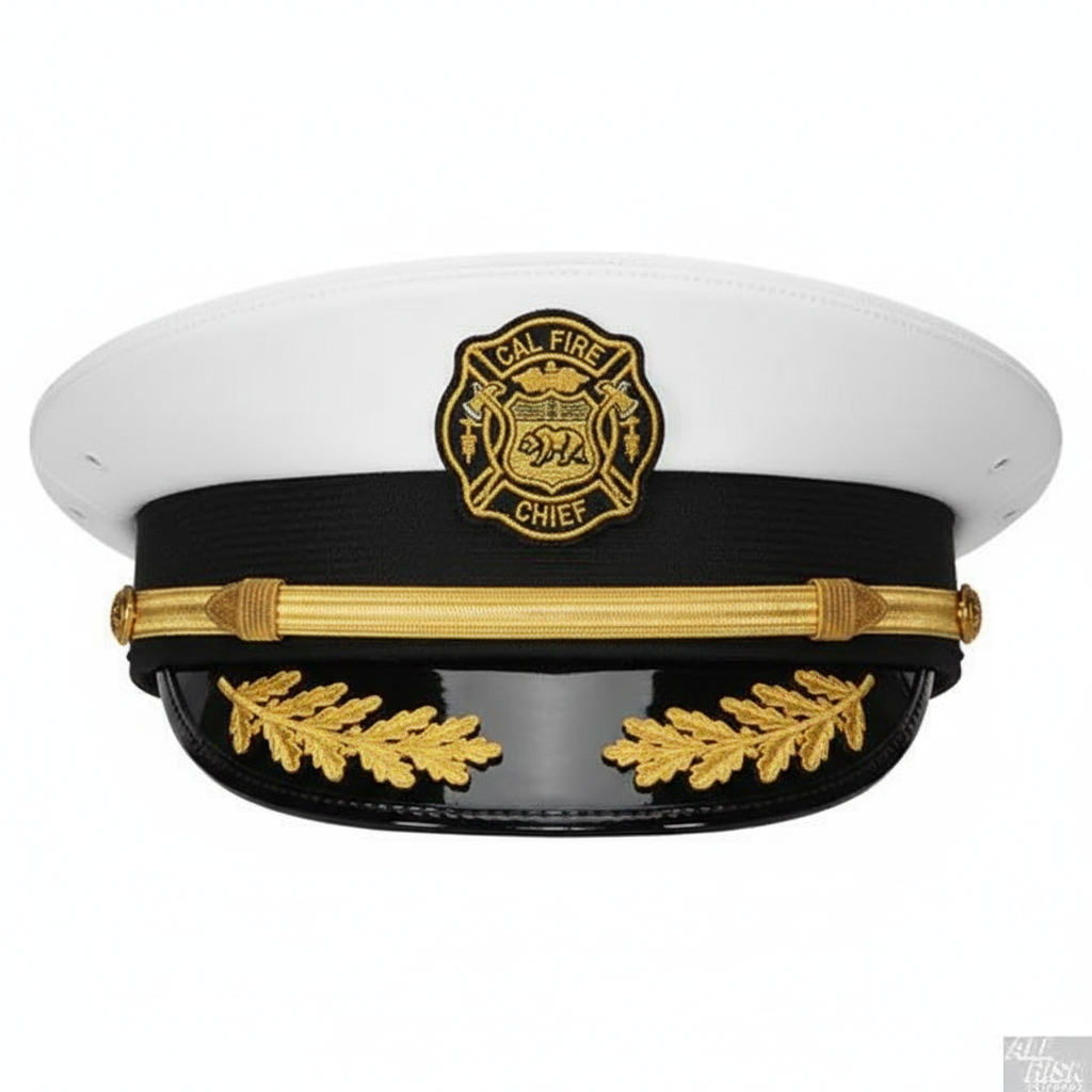 CAL FIRE Chief Class A hat front view professional uniform headwear
