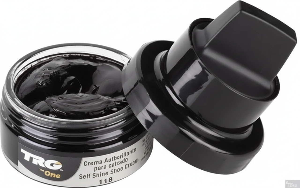 TRG boot cream texture - self-shining formula for leather boot care