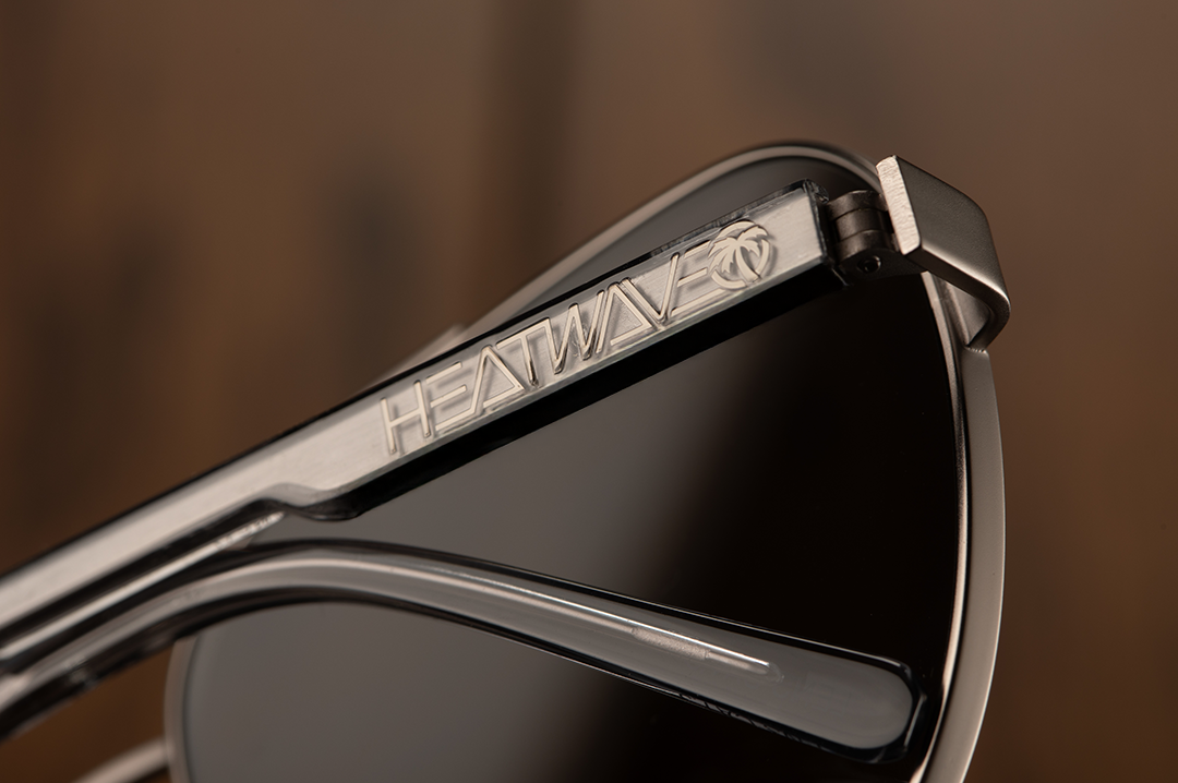 Heat Wave Visual Incline Gun Metal Frame Black Lens sunglasses view 12