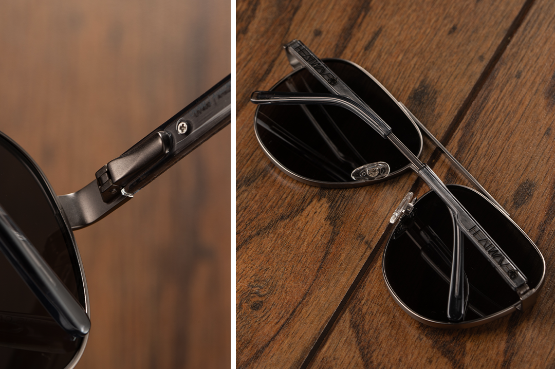 Heat Wave Visual Incline Gun Metal Frame Black Lens sunglasses view 9