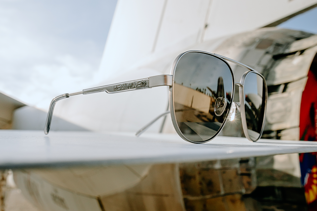 Heat Wave Visual Incline Gun Metal Frame Black Lens sunglasses view 8
