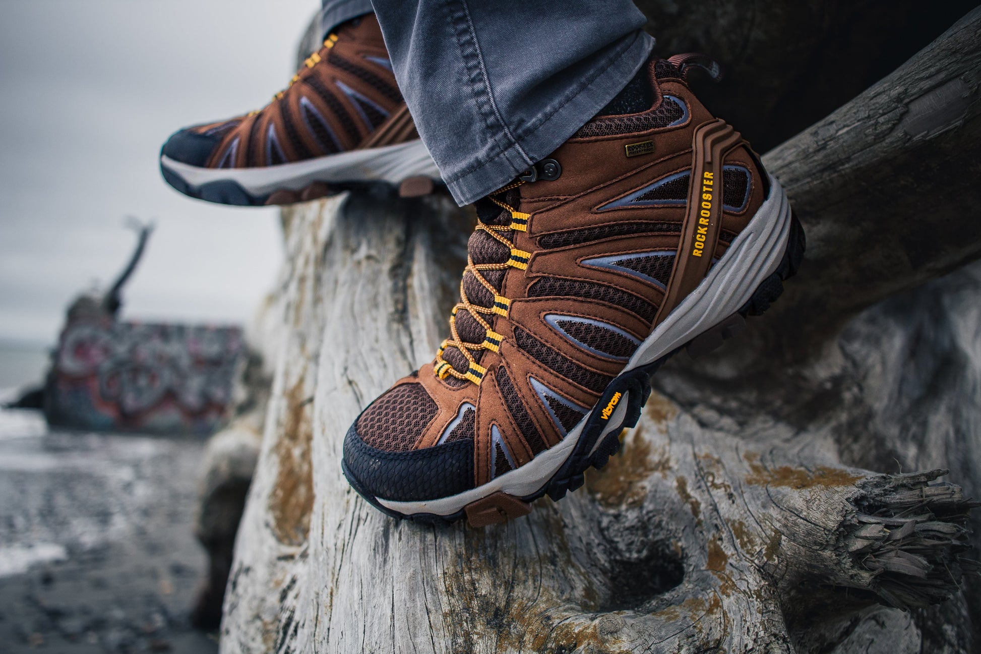 ROCKROOSTER Bedrock Brown 6 Inch Waterproof Hiking Boots with VIBRAM® Outsole OT21062 (7)
