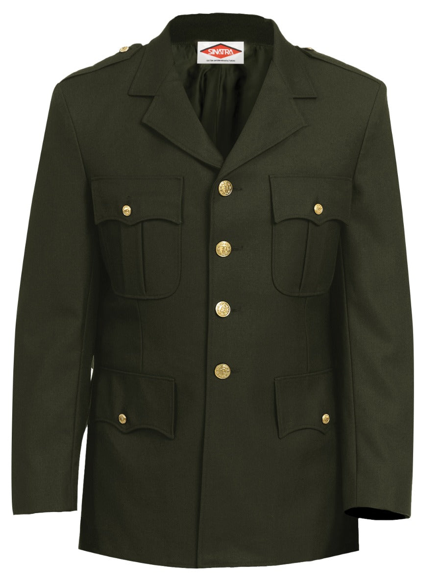 Sinatra Single Breasted Dress Coat - Green