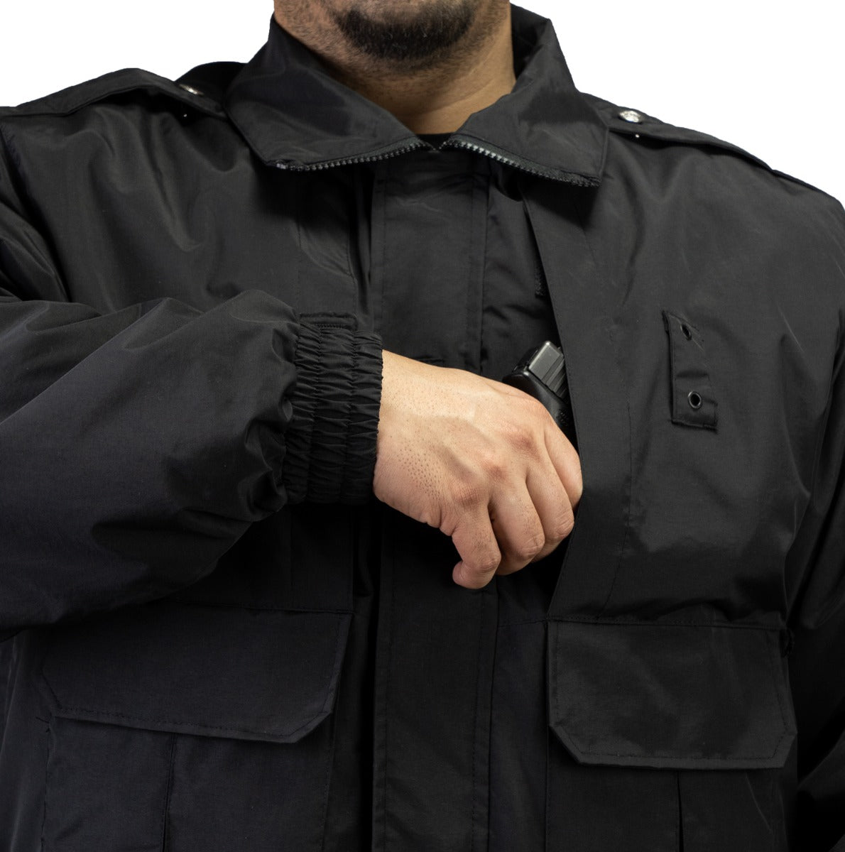 SINATRA UNIFORM LANCER WINTER DUTY JACKET WITH REMOVABLE LINER (BLACK)