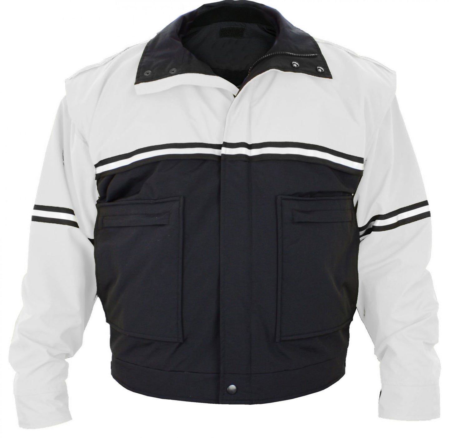 Waterproof Zip-Off Sleeve Bike Patrol Jacket with Removable Liner