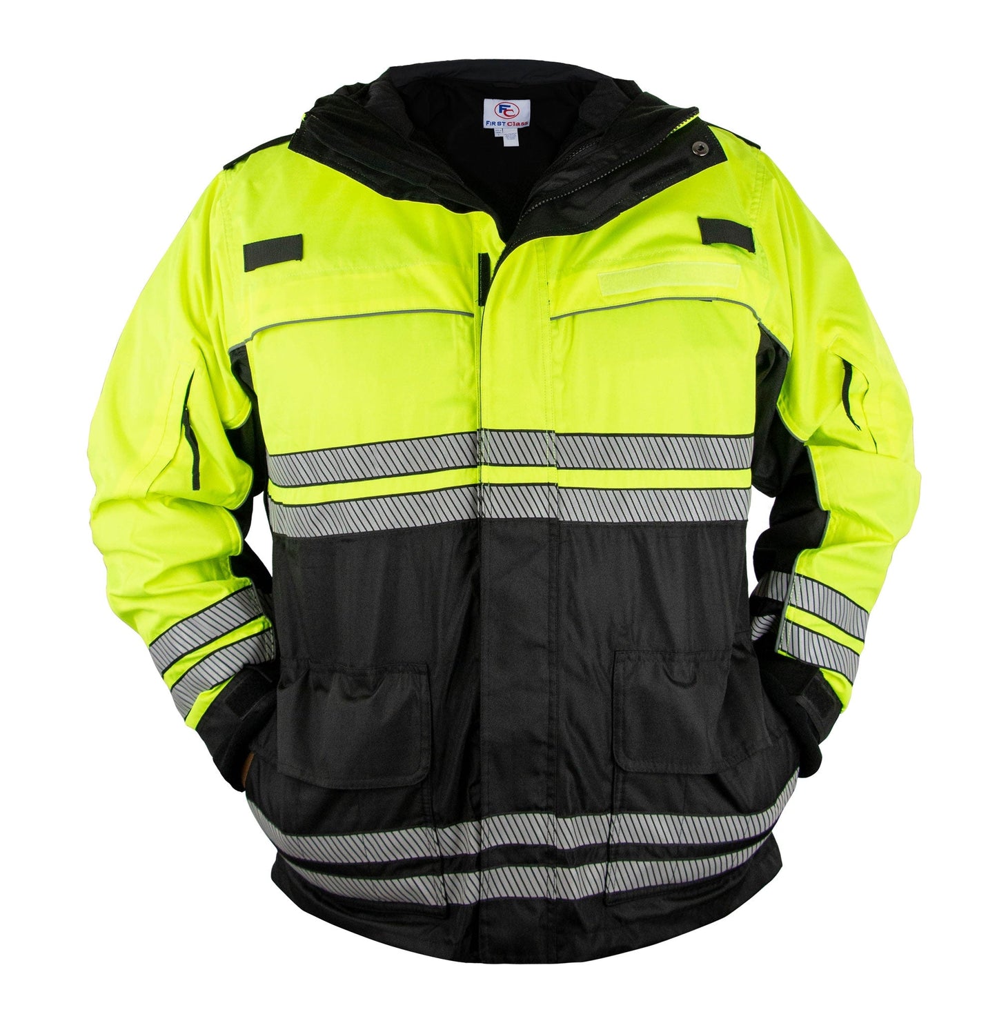 High Visibility Parka With Reflective Striping