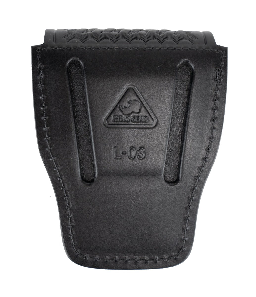 Basket Weave Leather Single Handcuff Case