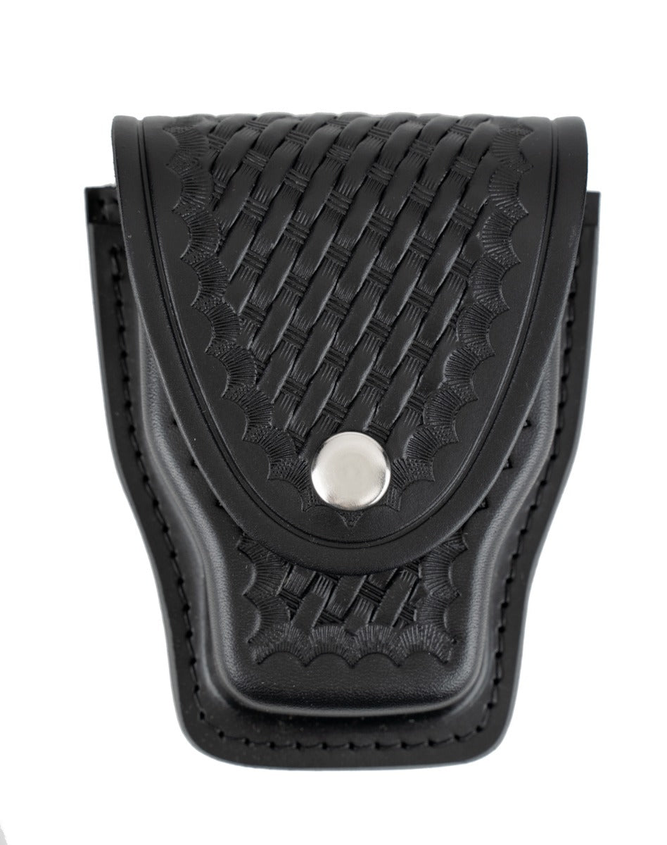 Basket Weave Leather Single Handcuff Case