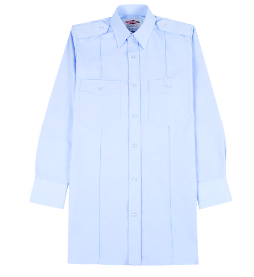 Sinatra Transit Stitched Military Creased 65/35 PolyCotton Uniform Long Sleeve Shirt