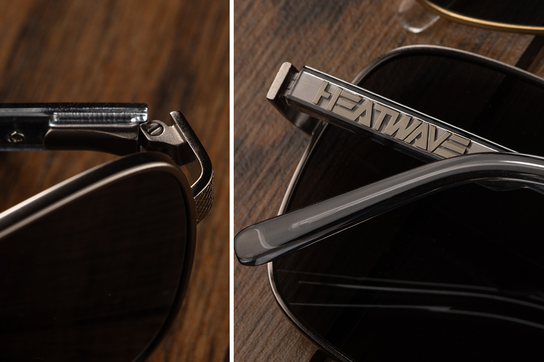 Heat Wave Visual Nimitz Gun Metal Frame BLACK Lens sunglasses view 7