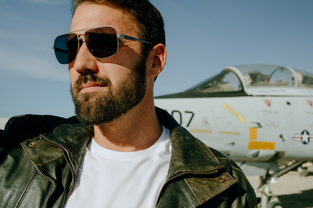 Heat Wave Visual Nimitz Gun Metal Frame BLACK Lens sunglasses view 2