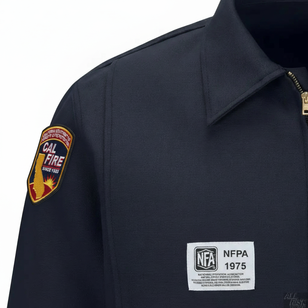 Nomex fabric and certification label detail