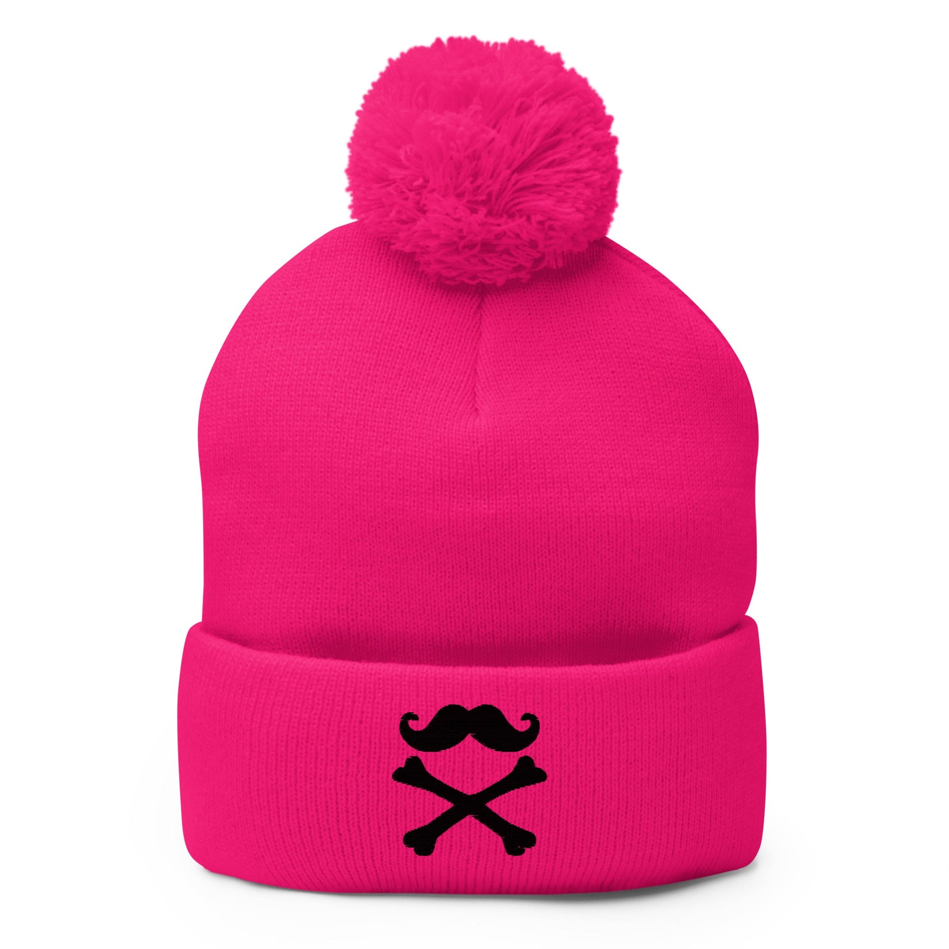 Stache Salt For Her Beanie in Pink — front view