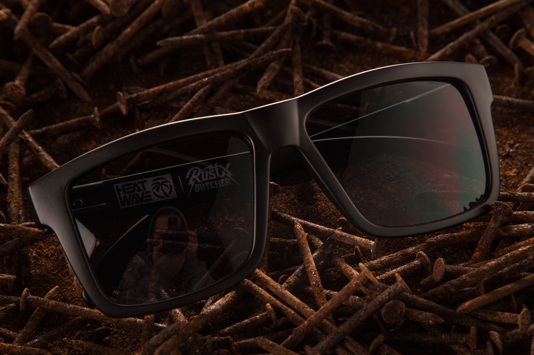 Heat Wave Visual VISE Rusty Butcher Customs sunglasses view 7