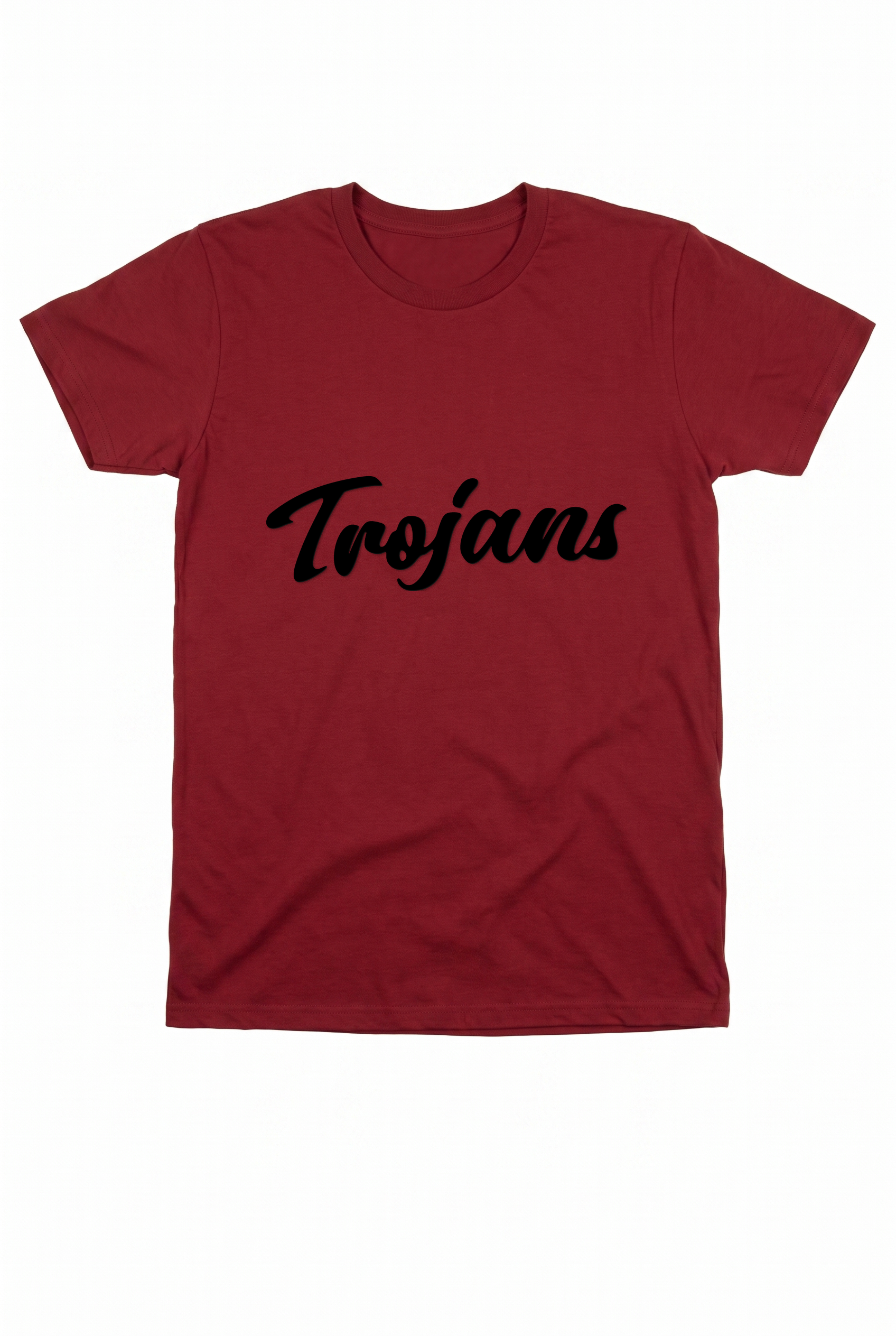 Siskiyou Trojans Softstyle Tee in Cardinal, front view