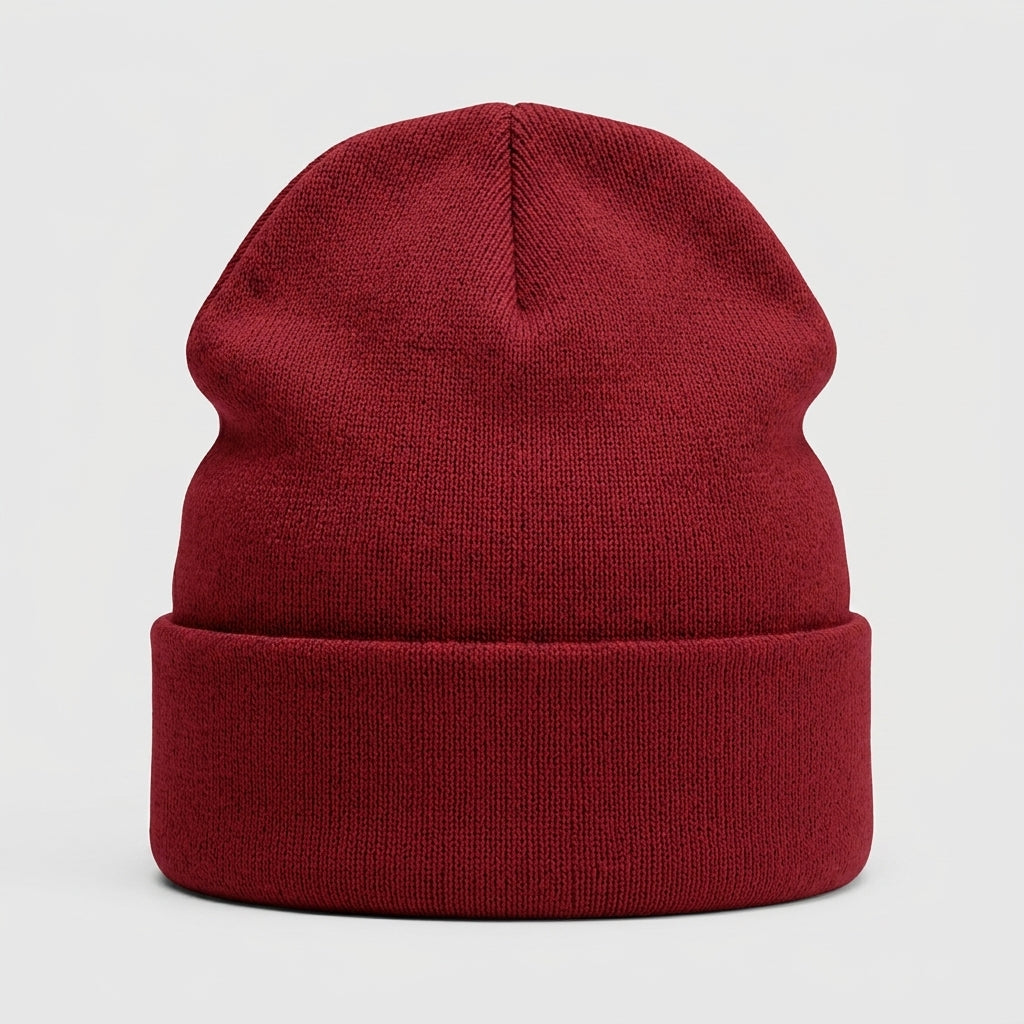 Siskiyou Trojans SCT crest on Crimson long-beanie (back view)
